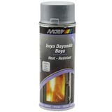 Motip Isıya Dayanıklı Yanmaz Mat Soba Egsoz Mangal Fırın Boyası 400Ml,Gümüş Gri