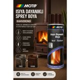 Motip Kahverengi 800° Derece Isıya Dayanıklı Yanmaz Sprey Boya 400 Ml (Soba Boyası)