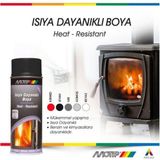 Motip Yüksek Isıya Dayanıklı Siyah Sprey Boya