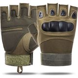 Motiva 511 Model Taktik Combat Motosiklet Bisiklet Outdoor Sport Korumalı Yarım Parmaksız Eldiven - XL - Yeşil