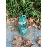 Motivasyon Matarası Şeffaf 800ml Suluk Su Şişesi Spor Matarası BPA İçermaz (Askılı) (YEŞİL)