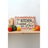 Motivasyon Yazılı Cam Kesme Tahtası, Silikon Ayaklı Sunum Kesim Doğrama Tablası, Temperli ve Rodajlı - 23 x 35 cm