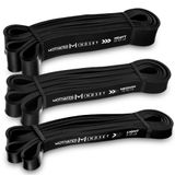 Motivated Mindset Egzersiz için Direnç Bantları - 3'lü Set (15-20 lbs, 20-40 lbs, 40-60 lb) - Halter, Hareketlilik ve Germe için Ağır Hizmet Egzersiz Bantları - Seyahat Çantası Dahil