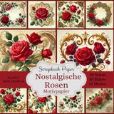 Motivpapier Nostalgische Rosen - Scrapbook Papier Kollektion: Bastelpapier voll Romantik und Eleganz. Format: Quadratisch, 21,59 x 21,59 cm Inhalt: 10 ... Designs, jeweils 2x, insgesamt 40 Seiten