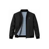 MOT&MONT Erkek Pamuk Polyester Karışım BONDED Kumaş (HAKİM YAKA) Su ve RÜzgar Geçirmez Hafif Günlük & Mevsimlik & Yazlık BABA Montu SİYAH !!! 1 BEDEN KÜÇÜK ALINIZ !!!