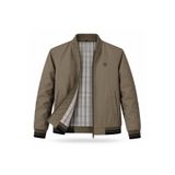 MOT&MONT Erkek Pamuk Polyester Karışım BONDED Kumaş(HAKİM YAKA) Su ve RÜzgar Geçirmez Hafif Günlük & Mevsimlik & Yazlık BABA Montu CEVİZ !!! 1 BEDEN KÜÇÜK ALINIZ !!!