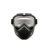 Motoanl Cross Motosiklet Bisiklet Gözlüğü Açık Kask Maskesi Süngerli Bant Lastikli Jet Maske Şeffaf Camlı