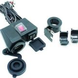 Motoanl Motosiklet Çakmaklık Yuvası + USB Şarj Yuvası Suya Dayanıklı Wupp2