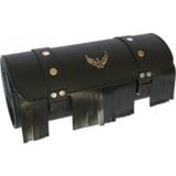 MOTOANL Motosiklet Çanta Sosis Choper Model Çanta Siyah Cruiser Motorcu Çantası AR-06