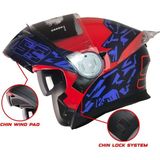 Motoanl Motosiklet Çene Açılır Kask Ece 22.06 Sertifikalı Güneş Vizörlü Yeni Sezon Kurye Motor Kaskı - Çok Renkli - XL