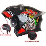 Motoanl Motosiklet Çene Açılır Kask Ece 22.06 Sertifikalı Güneş Vizörlü Yeni Sezon Kurye Motor Kaskı Joker - Çok Renkli