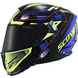 Motoanl Motosiklet Double ve Güneş Vizörlü Full Face Kask Ce Motor Kaskı Galaxy - Renkli