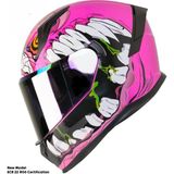 Motoanl Motosiklet Kadın Kaskı 22.R06 Sertifikalı Güneş Vizörlü Fiber Kask Full Face Motor Kask Horus Lady - XS