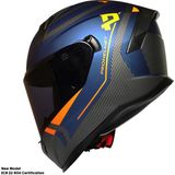 MotoANL Motosiklet Kask Ece 22.r06 Sertifikalı Güneş Vizörlü Fiber Kask Full Face Motor Kaskı Yeni Sezon - XL