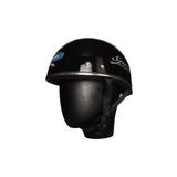 Motoanl Motosiklet Kaskı Abs Materıal Yarım Chopper Model Kask Vespa Scooter Black