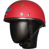 Motoanl Motosiklet Kaskı Abs Materıal Yarım Chopper Model Kask Vespa Scooter Mat Rose - Standart