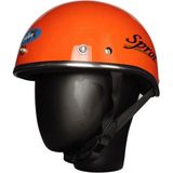 Motoanl Motosiklet Kaskı Abs Materıal Yarım Chopper Model Kask Vespa Scooter Orange - Standart