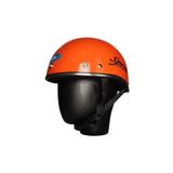 Motoanl Motosiklet Kaskı Abs Materıal Yarım Chopper Model Kask Vespa Scooter Orange