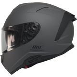 Motoanl Motosiklet Kaskı Full Face Double Güneş Vizörlü Ece 22.06R Motor Kask Matt Grey - Gri