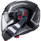 Motoanl Motosiklet Kaskı Horus X Gri-Siyah Motor Çene Açılır Kask
