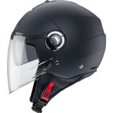 Motoanl Motosiklet Kaskı Riviera V4 Matt Black Güneş Vizörlü Yarım Açık Kask