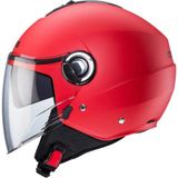 Motoanl Motosiklet Kaskı Riviera V4 Matt Red Güneş Vizörlü Yarım Açık Kask