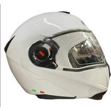 Motoanl Motosiklet Kaskı Sertifikalı Ece Belgeli Çene Açılır Motosiklet Kaskı Güneş Vizörlü Whıte - XL