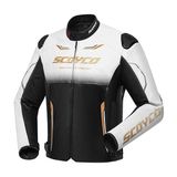 Motoanl Motosiklet Montu 4 Mevsim Sport Racing Mont Pu Leather Black-Gold - Renkli
