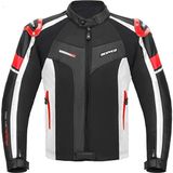 Motoanl Motosiklet Montu Full Korumalı 4 Mevsim Pu Kaplamalı Deri ve Maxdura Kumaş Motor Mont Red - 4XL