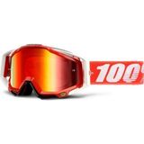Motoanl Motosiklet Motocross Gözlük Polikarbonat Lens Profesyonel Mx Atv Enduro Mtb Kross Gözlük Red-White