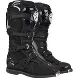 Motoanl Motosiklet Off-Road Motocross Botu Güçlendirilmiş Koruma Uzun Model Deri Cross Prof Bot Siyah