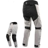 Motoanl Motosiklet Pantolonu Korumalı Yazlık Aşınmaya Dirençli Kumaş Yan Destek Pedi Motor Pantolon Beyaz