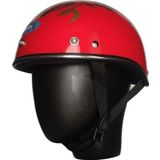Motoanl Motosiklet Yarım Chopper Model Kask Vespa Scooter Rose