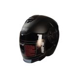 Motoanl Motosiklet Yarım Kask Double Güneş Vizörlü Ece Sertifikalı Abs Material Motor Kaskı Mat Siyah