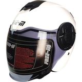 Motoanl Motosiklet Yarım Kask Double Güneş Vizörlü Ece Sertifikalı Abs Material Motor Kaskı White - XL