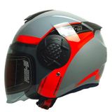 Motoanl Motosiklet Yarım Kask Double Güneş Vizörlü Sertifikalı Abs Material Bold