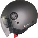MOTOANL Motosiklet Yarım Kask Güneş Vizörlü ECE 22.06 Motor Kaskı Mat Grey