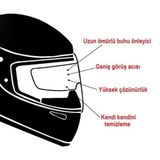 Motoanl Raleri Pinlock Üniversal Kask Buğu Önleyici Standart Boy (Buğu Camı)