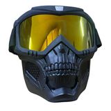 Motobisavm Jet Kask Maskesi Sarı Kuru Kafa