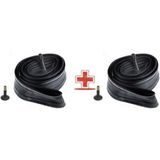 Motobisikletim 2'li Paket 24 Jant Bisiklet Iç Lastik [a/v Sibop 33MM] Şamyel 24X1.50-2.125 Butly - Siyah