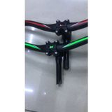 motobisikletim Bisiklet Gidon Seti [ Siyah-yeşil] Alümiyum 62 Cm Direksiyon Stikerlı