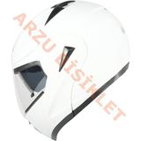 Motobisikletim Vrt - Çene Açılır Vizörlü Kask [MD-808] - Beyaz