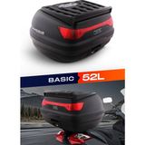 Motobisikletim Wogen WG52 Motosiklet Arka Çanta Kargo Tipi 52 Litre Basic (Sırt Dayamasız) Siyah