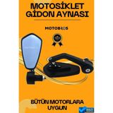 Motobros C-98 Gidon Direksiyon Ayna Seti Tüm Motorlara Uygun ÖZEL CAM (GENİŞ GÖRÜŞ AÇISI)