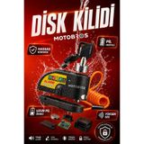 Motobros Çelik Disk Kilidi – Alarm & Hatırlatma Kablolu, Yüksek Sesli – Motosiklet Güvenlik
