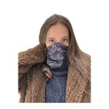 Motobros Etnik Model Siyah ile uyumlu Beyaz Desenli Baf Buff Bandana Boyunluk Siyahbeyaz