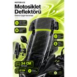 Motobros Füme Motosiklet Ön Cam Motosiklet Deflektör Motor Ön Ek Cam Universal Çift Bağlantılı Deflektör