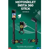 Motobros Insta 360 Görünmez Selfie Çubuk X4 X3 X2 One R One X Uyumlu (27-110CM)