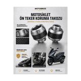 Motobros Motosiklet Aks Koruma Takozu Honda Pcx Uyumlu Motosiklet Ön Teker Takozu - Gri Renk - 2 Adet