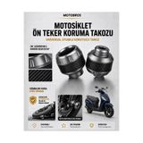 Motobros Motosiklet Aks Koruma Takozu TVS Jupiter Uyumlu Motosiklet Ön Teker Takozu - GRİ RENK - 2 Adet